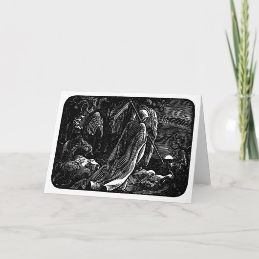 Kerstman Muerte (Mexicaanse Onverbiddelijke Feestdagen Kaart (Voorkant)