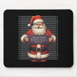 Kerstman Mug Shot Inbraak Kerstmis Muismat