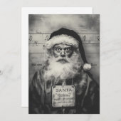 Kerstman Mugshot: Naughty List Misgelopen Kaart (Voorkant / Achterkant)