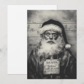 Kerstman Mugshot: Stoute Lijst Misgelopen Kaart (Voorkant / Achterkant)
