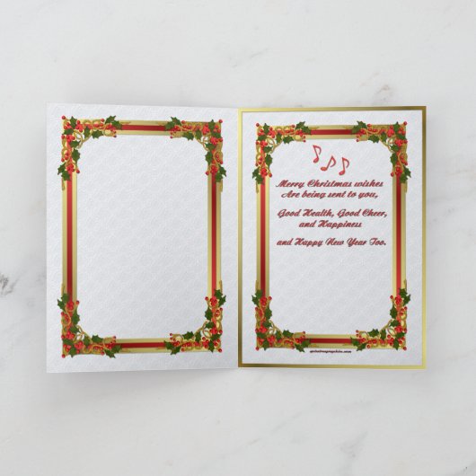 Kerstman Muis Tunes Feestdagen Kaart (Binnen)