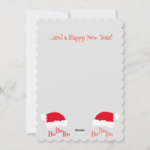 Kerstman Muts Ho Ho Ho Prettig Kerstfeest Groen Ro Feestdagenkaart (Achterkant)