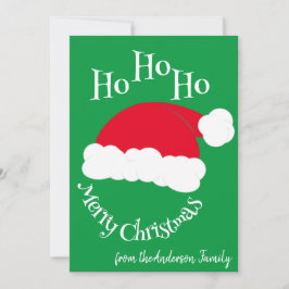 Kerstman Muts Ho Ho Ho Prettig Kerstfeest Groen Ro Feestdagenkaart