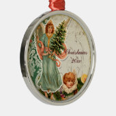 Kerstman n Holly Elegant Kerstversiering Metalen Ornament (Rechts)