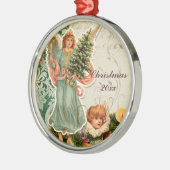 Kerstman n Holly Elegant Kerstversiering Metalen Ornament (Links)
