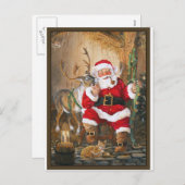 Kerstman na kerstavond feestdagenkaart (Voorkant / Achterkant)