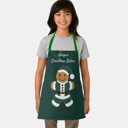 kerstman naam groene kerstman schort (Insitu)