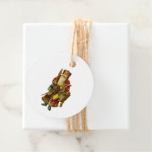 kerstman naar cadeau van kerst bedankjes labels (In situ)