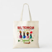 kerstman Nail-technicus Xmas Salon Oders Group Tote Bag (Achterkant)