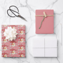 Kerstman Nee, 6 Geloven Inpakpapier Vel
