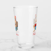 Kerstman neemt een korte slaap glas (Links)