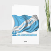 Kerstman neemt pauze op kerstavond feestdagen kaart (Achterkant)