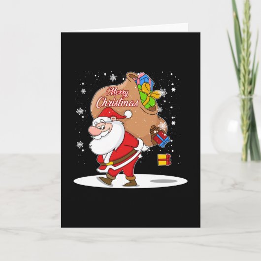 Kerstman nerd kerst cool grappig cadeau idee kaart (Voorkant)