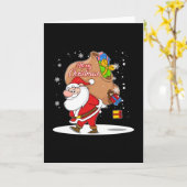 Kerstman nerd kerst cool grappig cadeau idee kaart (Gele Bloem)