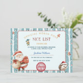 Kerstman Nice Lijst Winter Woodland Kerstmis Kaart (Staand voorkant)