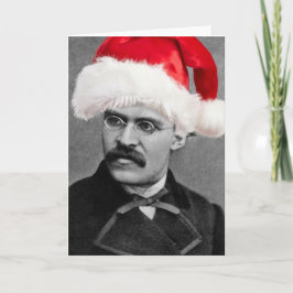 Kerstman Nietzsche grappige atheïstische kerstkaar Feestdagen Kaart
