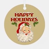 Kerstman No. 2 Metalen Ornament (Achterkant)