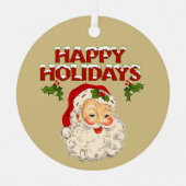 Kerstman No. 2 Metalen Ornament (Voorkant)