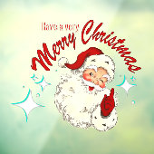 Kerstman No 4 uit grootmoeders tijd Raamsticker (Vel 3)