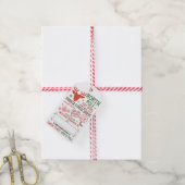 Kerstman Noordpool Express Levering Aangepast Cadeaulabel (Met Touw)