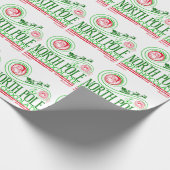 Kerstman Noordpool Hot Chocolate Cadeaupapier (Hoek)