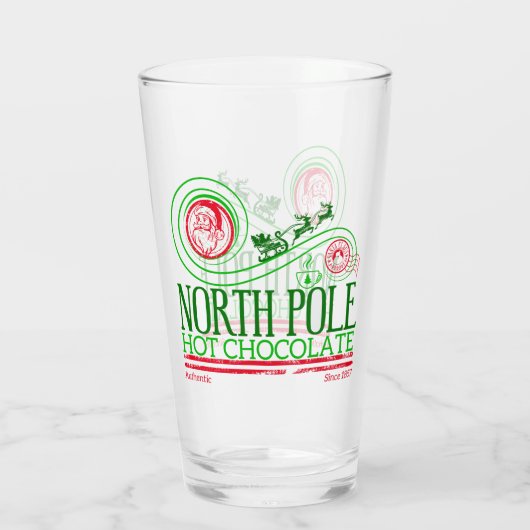Kerstman Noordpool Hot Chocolate Glas (Achterkant)
