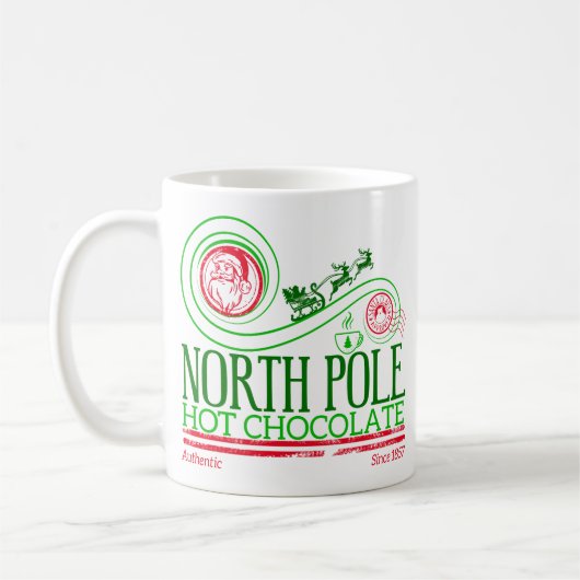 Kerstman Noordpool Hot Chocolate Koffiemok (Links)