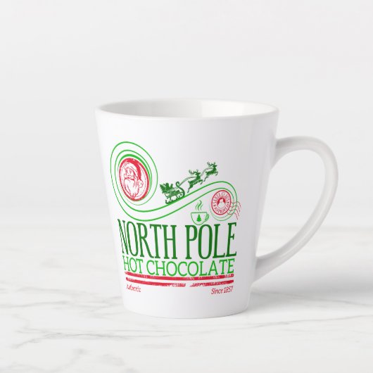 Kerstman Noordpool Hot Chocolate Latte Mok (Rechts)