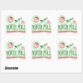 Kerstman Noordpool Hot Chocolate Vierkante Sticker (Vel)