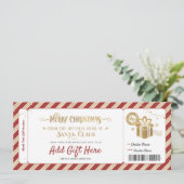 Kerstman Noordpool Kerstcadeau Giftbon Kaart (Staand voorkant)