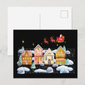 Kerstman Noordpool Kerstdorp Briefkaart (Voorkant / Achterkant)