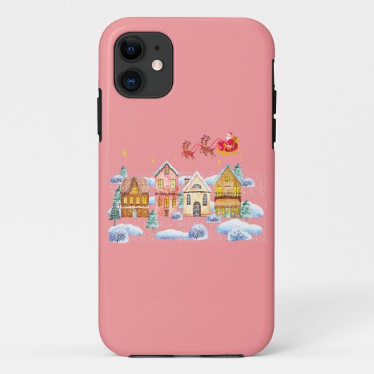 Kerstman Noordpool Kerstdorp Case-Mate iPhone Case (Achterkant)