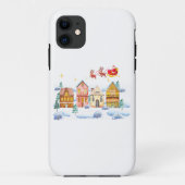 Kerstman Noordpool Kerstdorp Case-Mate iPhone Case (Achterkant)