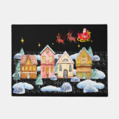 Kerstman Noordpool Kerstdorp Deurmat (Voorkant)