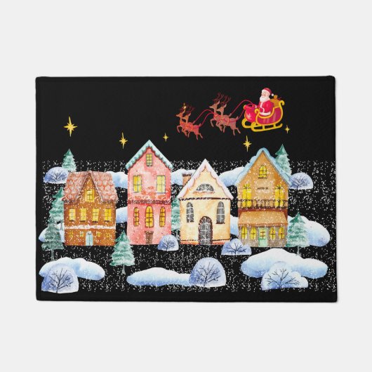 Kerstman Noordpool Kerstdorp Deurmat (Voorkant)