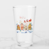 Kerstman Noordpool Kerstdorp Glas (Achterkant)