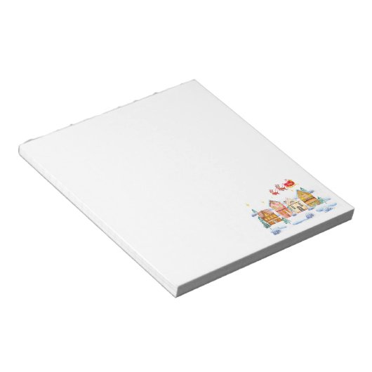 Kerstman Noordpool Kerstdorp Notitieblok (Schuin)