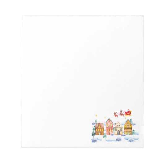 Kerstman Noordpool Kerstdorp Notitieblok (Voorkant)