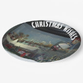 Kerstman Noordpool Kerstmis Papieren Bordje (Gekanteld)