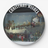 Kerstman Noordpool Kerstmis Papieren Bordje (Voorkant)