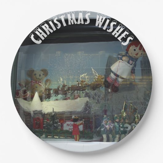 Kerstman Noordpool Kerstmis Papieren Bordje (Voorkant)