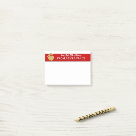 Kerstman Noordpool memo boek Post-it® Notes (Op bureau)