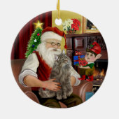 Kerstman - Noorse Boskat Keramisch Ornament (Achterkant)