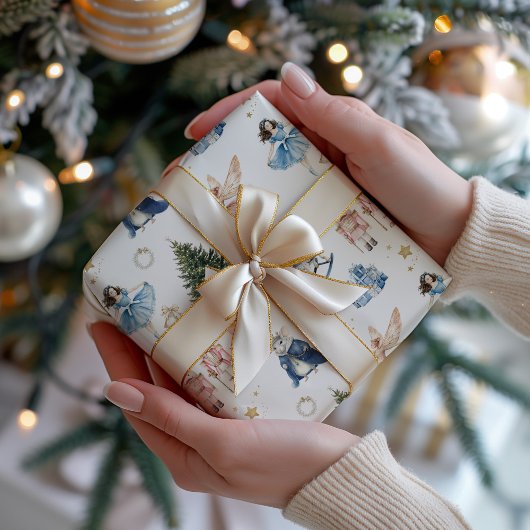 Kerstman Notenkraker Cadeaupapier