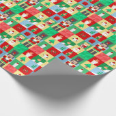 Kerstman-notenkraker Inpakpapier (Hoek)