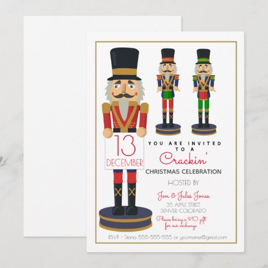 Kerstman notenkraker kerst fundraiser PTO kerk Kaart (Voorkant / Achterkant)