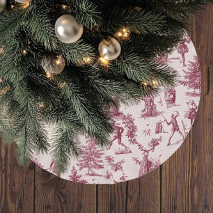 Kerstman Notenkraker Kerstmis in Vintage Toile-sti Kerstboom Rok