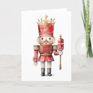 Kerstman Notenkraker Koning in het Rood BLANK Feestdagen Kaart