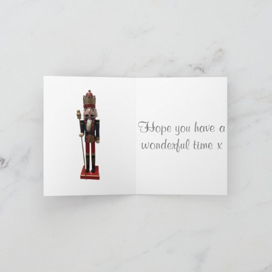 Kerstman Notenkraker Koning Persoonlijk Kaart (Binnen)