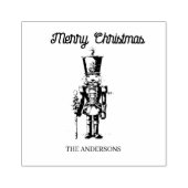 Kerstman Notenkraker Prettig Kerstfeest Rubberstempel (Afrduk)